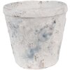 Clayre & Eef 6TE0520M Blumentopf Terrakotta Weiß Blau Ø 12x11 cm Landhausstil