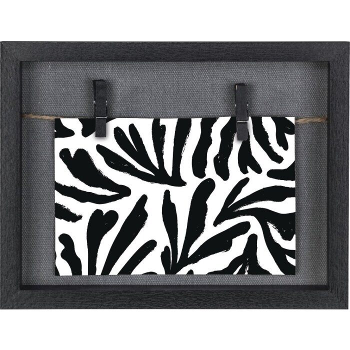 Hama Bilderrahmen Muro mit Schnur und Klammern Schwarz 16,5 x 21,5 cm