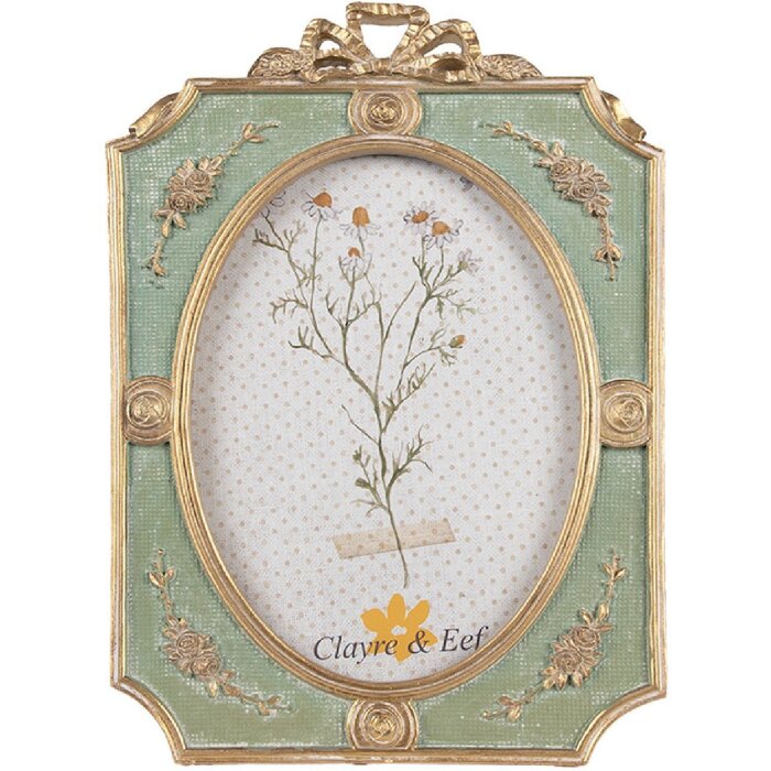 Фоторамка Clayre & Eef 2F1154 Зеленое золото 16x2x24 см 13x18 см