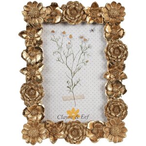 Clayre & Eef 2F1155 Fotorahmen Goldfarbig 16x2x20 cm...