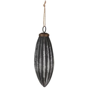 Clayre & Eef 6GL4510 Набор елочных шаров 4 серых Ø 8x15 см