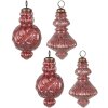 Clayre & Eef 6GL4512 Christbaumkugel Set 4 Rot Glas 29x18x9cm Ø8x15cm