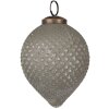 Clayre & Eef 6GL4516 Елочная игрушка из серого стекла Ø 8x10 см