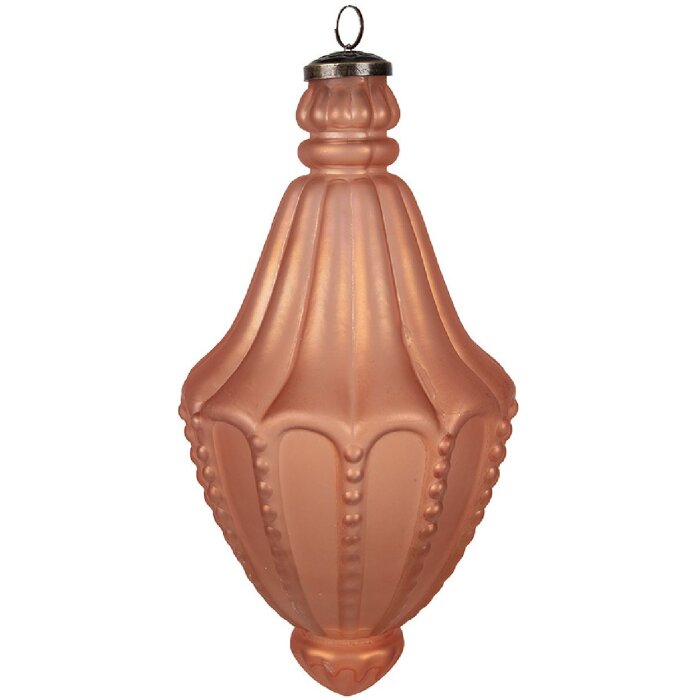 Clayre & Eef 6GL4518 Christbaumkugel Orange Ø 14x26 cm