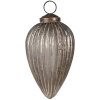 Clayre & Eef 6GL4695 Christmas Tree Bauble Grey Gold Ø 7x11 см Стекло