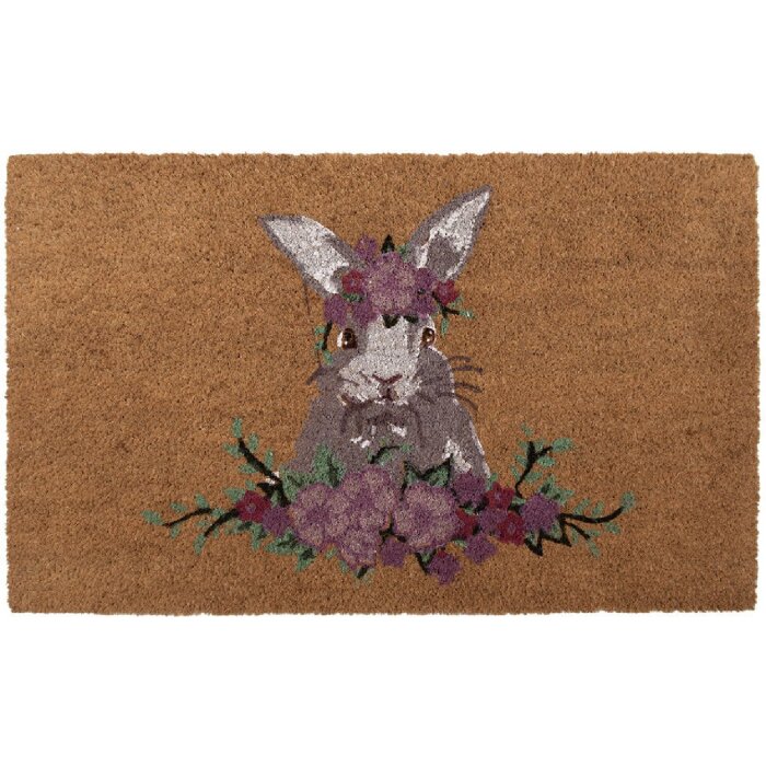 Clayre & Eef Türmatte Braun Beige 75x45x1 cm Romantisch Kokosfaser PVC