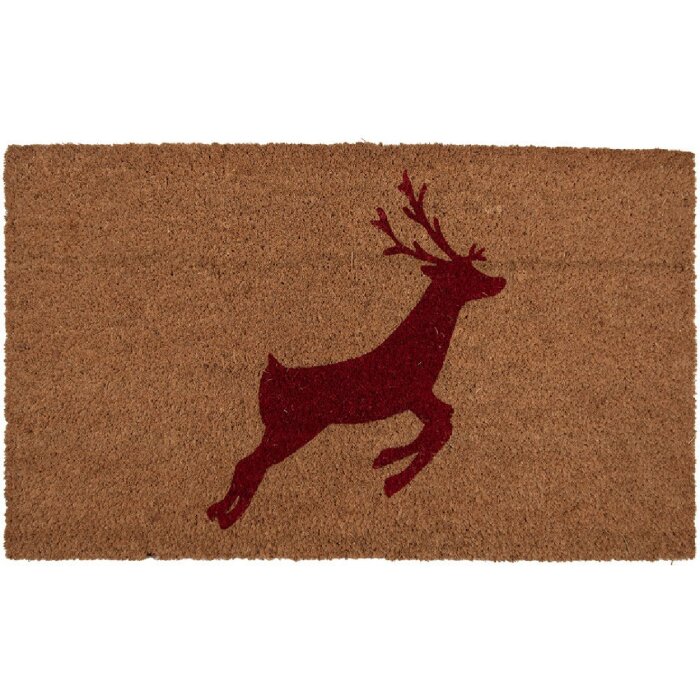 Clayre & Eef TXMC Придверный коврик Reindeer Design 75x45x1 см коричневый