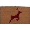 Clayre & Eef TXMC Придверный коврик Reindeer Design 75x45x1 см коричневый