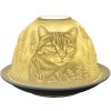 Clayre & Eef 6CE1807 Teelichthalter Katze Ø 12x8 cm Weiß