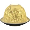 Clayre & Eef 6CE1809 Держатель для чайных ламп Фарфоровый кот Ø 12x8 см Белый