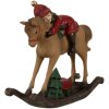 Clayre & Eef 6PR4181 Dekoration Kind auf Schaukelpferd 11x4x10cm