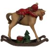 Clayre & Eef 6PR4181 Dekoration Kind auf Schaukelpferd 11x4x10cm