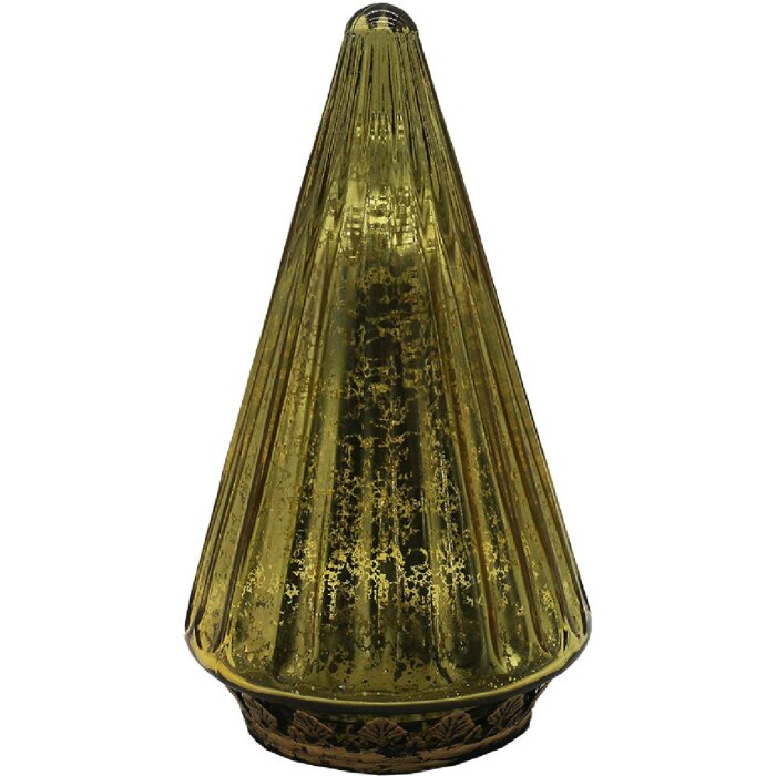 Clayre & Eef 6GL4561 Рождественская елка со светодиодами Золото Ø 11x19 см