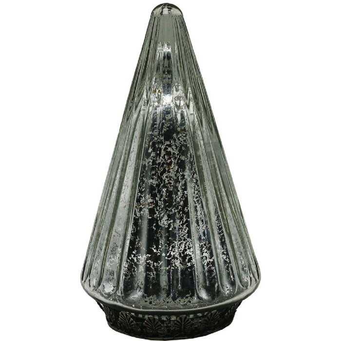 Clayre & Eef 6GL4571ZI Weihnachtsbaum mit LED Ø 11x19 cm Silber