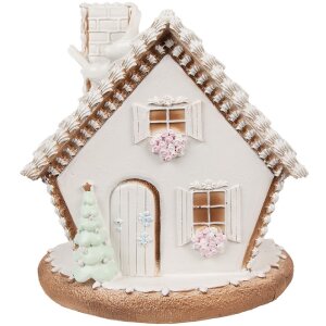 Clayre & Eef 6PR4349 Dekoration Haus mit LED 17x16x17...