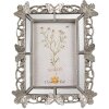 Clayre & Eef 2F1123 Fotorahmen 21x2x26 cm Silber Schmetterling Design