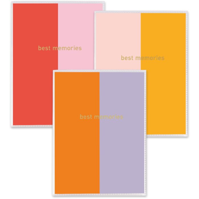 Goldbuch Einsteckalbum für 32 Fotos Coloration 10x15 cm 3 Designs Goldprägung