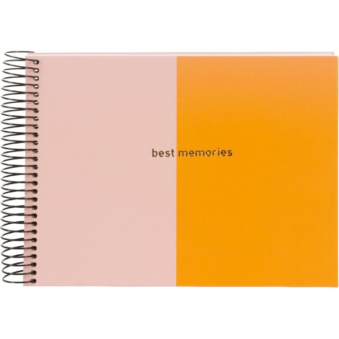 Goldbuch Spiralalbum Coloration orange-rosé 24x17 cm 40 weiße Seiten