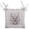 Clayre & Eef GTW29 Stuhlkissen mit Schaumstoff Hirschmotiv 40x40x4 cm