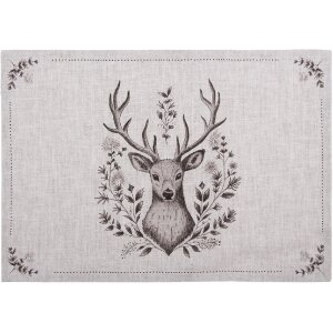 Clayre & Eef GTW40 Tischset Hirsch Motiv 48x33 cm 6er...