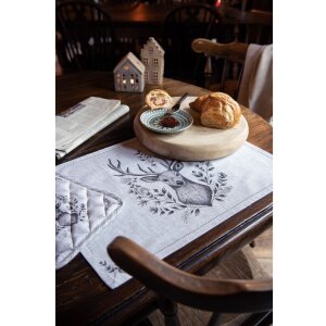 Clayre & Eef GTW40 Плейсмат с оленьим мотивом 48x33 см Набор из 6 бежевых