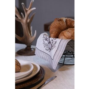 Clayre & Eef GTW43 Servietten Set 6-teilig 40x40 cm Beige Braun