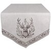 Clayre & Eef GTW65 Настольная скатерть с рисунком оленя 50x160 см Бежевый