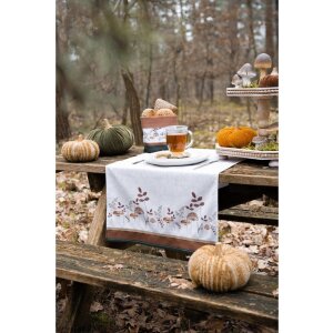 Clayre & Eef LFJ41 Schürze Pilzmuster Beige 70x85 cm