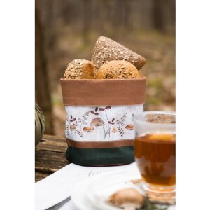 Clayre & Eef LFJ65 Tischläufer Pilze 50x160 cm Beige Braun