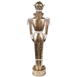 Clayre & Eef 6Y5604 Украшение Щелкунчик 13x9x43 см Золото