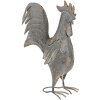 Clayre & Eef 6Y5611 Украшение Петух металлический серый 30x14x40 см