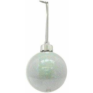 Deknudt S66FJ6 Weihnachtskugel Foto einfügen silber Glitzerfarbe