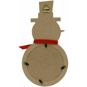 Deknudt S66FK2 Weihnachtsdeko Holz Schneemann Natur