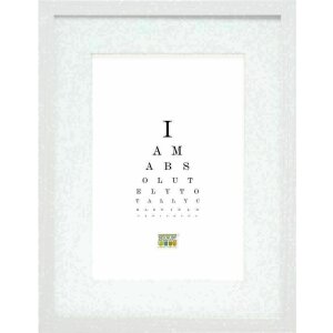 Deknudt S66KF1 Weißer Holz Bilderrahmen mit Passepartout 30x30 cm 40x40 cm