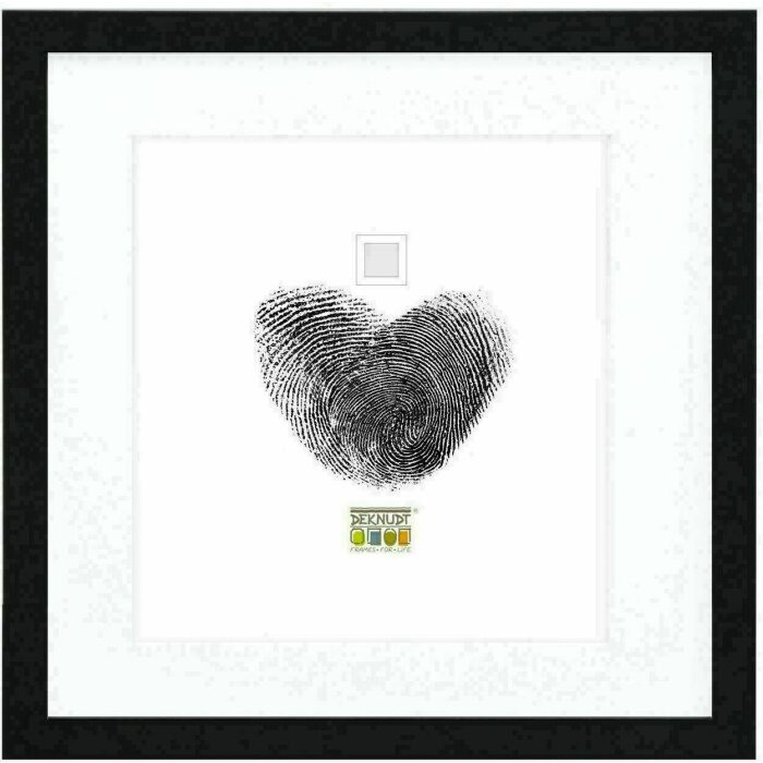 Deknudt S66KF2 Schwarzer Bilderrahmen mit weißem Passepartout 30x30 cm 40x40 cm