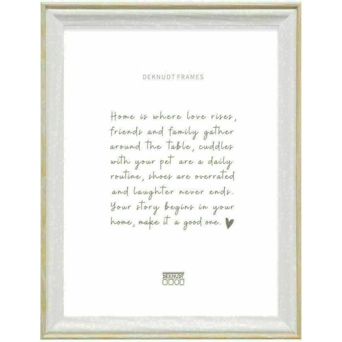 Deknudt S68VG1 Bilderrahmen weiß naturholzfarbige Kante 40x60 cm