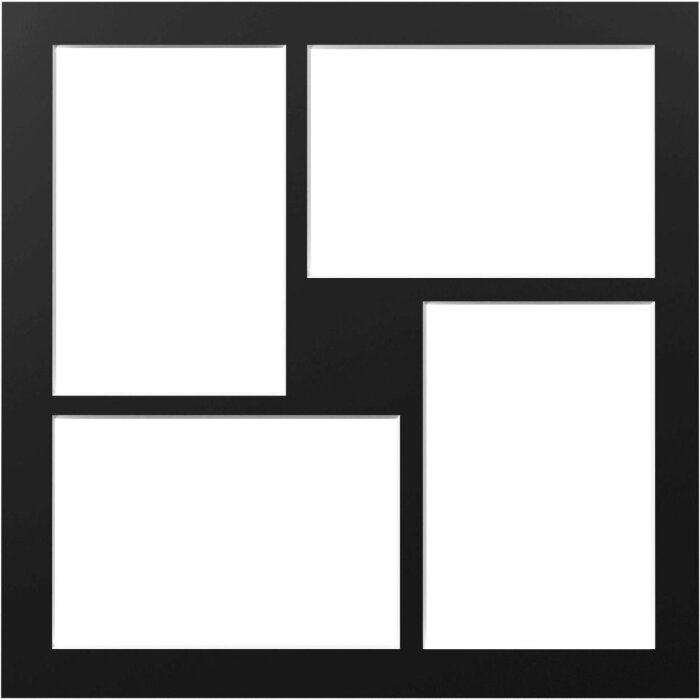 Galerie Passepartout Multishot 30x30 Schwarz 4 Ausschnitte 10x15 cm