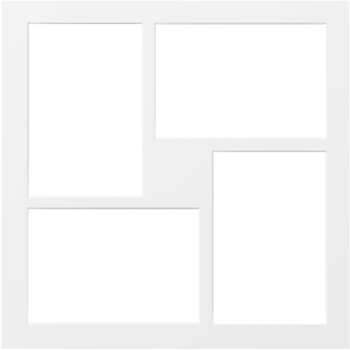 Galerie Passepartout 30x30 cm weiß 4 Ausschnitte 10x15 cm Passepartout Multishot