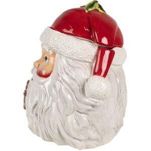 Clayre & Eef 6CE1856 Vorratstopf mit Deckel 20x17x22 cm Weihnachtsmann