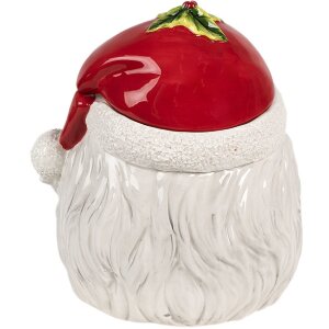 Clayre & Eef 6CE1856 Vorratstopf mit Deckel 20x17x22 cm Weihnachtsmann