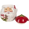Clayre & Eef 6CE1856 Vorratstopf mit Deckel 20x17x22 cm Weihnachtsmann