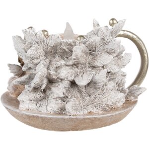 Clayre & Eef 6PR4164 Подсвечник Ангел LED 14x13x10 см