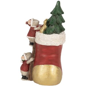 Clayre & Eef 6PR4176 Мыши в сапогах светодиодное украшение 14x10x19 см