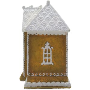 Clayre & Eef 6PR4191 Dekoration Haus mit LED 12x9x15 cm