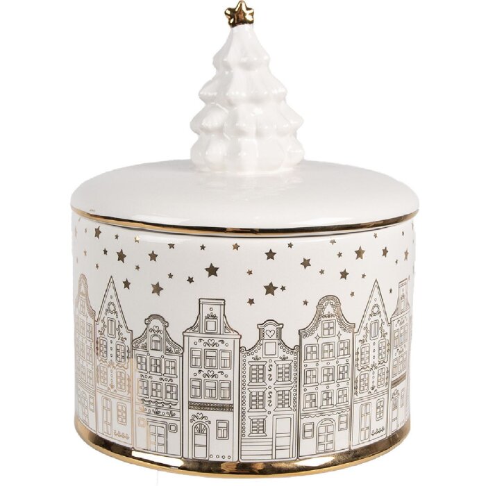 Clayre & Eef 6CE1736 Горшок для хранения с крышкой Ø 15x19 см