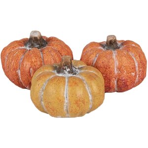 Clayre & Eef 6CE1781 Dekoration Kürbis Set 3...