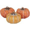 Clayre & Eef 6CE1781 Dekoration Kürbis Set 3 18x7x4 cm