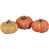 Clayre & Eef 6CE1781 Dekoration Kürbis Set 3 18x7x4 cm
