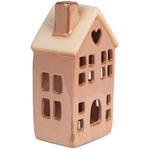 Clayre & Eef 6CE1795 Украшение Дом со светодиодами 6x6x11 см