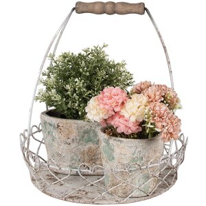 Clayre & Eef 6Y5619 Körbe Set 2 Stück Ø 39x42 / Ø 30x34 cm